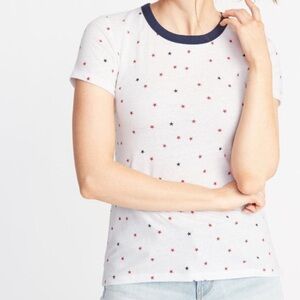 Red White and Blue Stars Tee Sz SX
